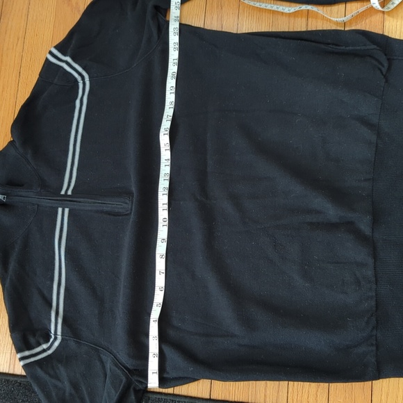Banana Republic half zip black sweater with white stripes size XL - Picture 6 of 12